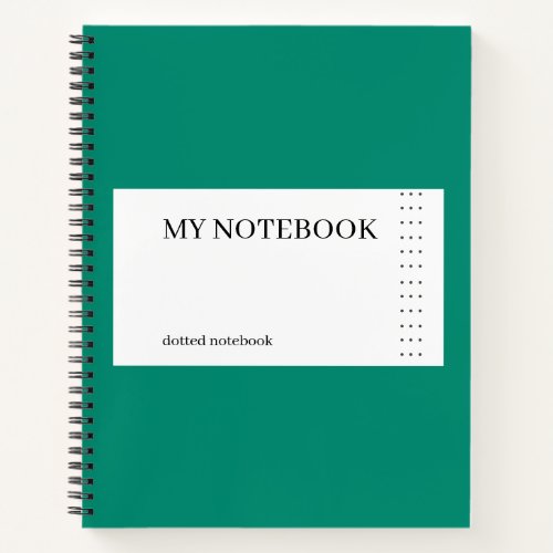 Bullet Turquoise Minimalist Notebook