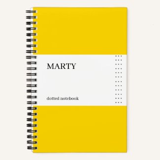 Bullet Yellow Notebook with Monogram