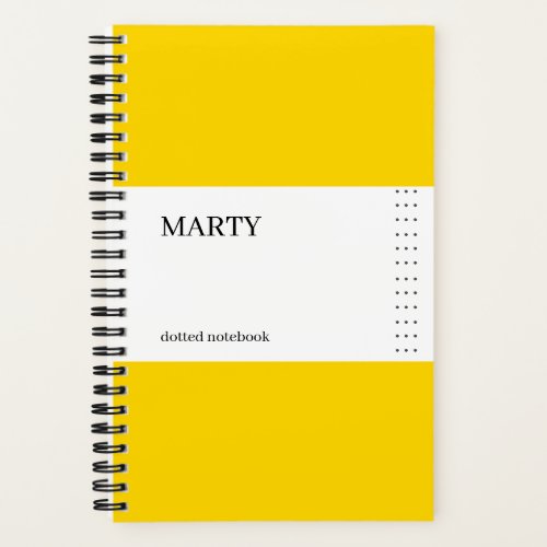 Bullet Yellow Notebook with Monogram