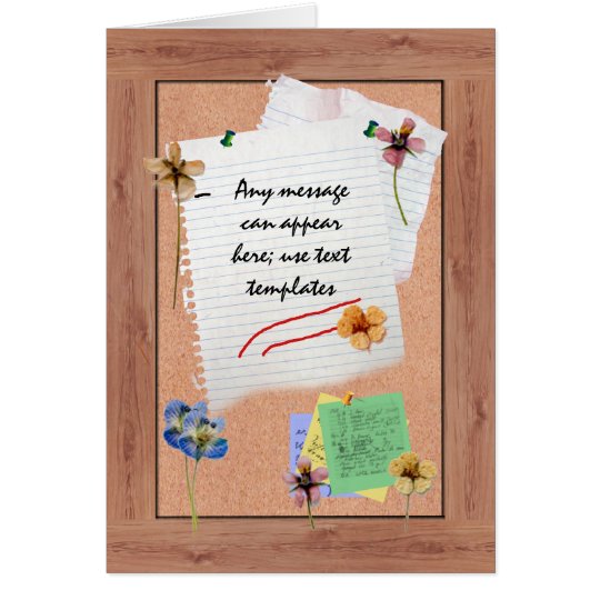 Bulletin Board Message Card