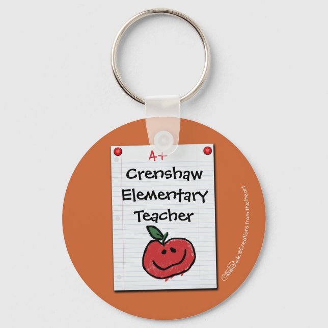 Bulletin Board Note for Elementary Teacher Keychain (Front)