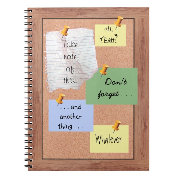 Bulletin Board With Customizable Memos Notebook Zazzle Com