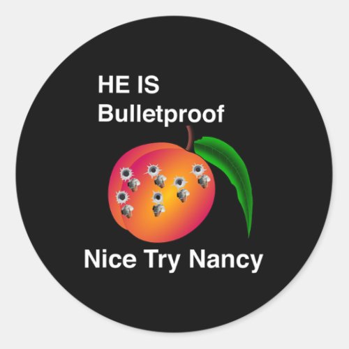Bulletproof Pro Trump 2020  Classic Round Sticker