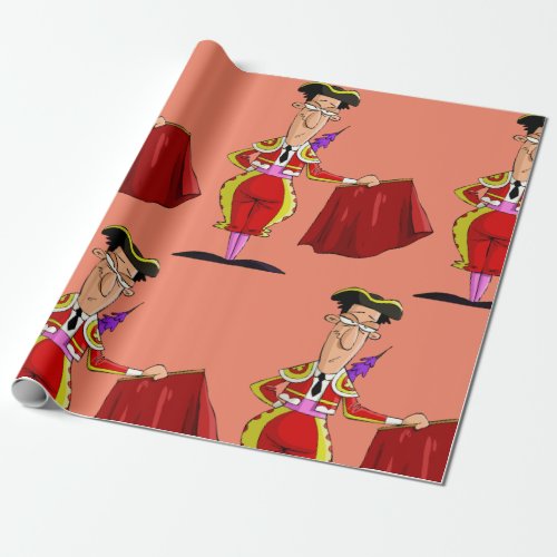 Bullfighter And Red Cape Wrapping Paper