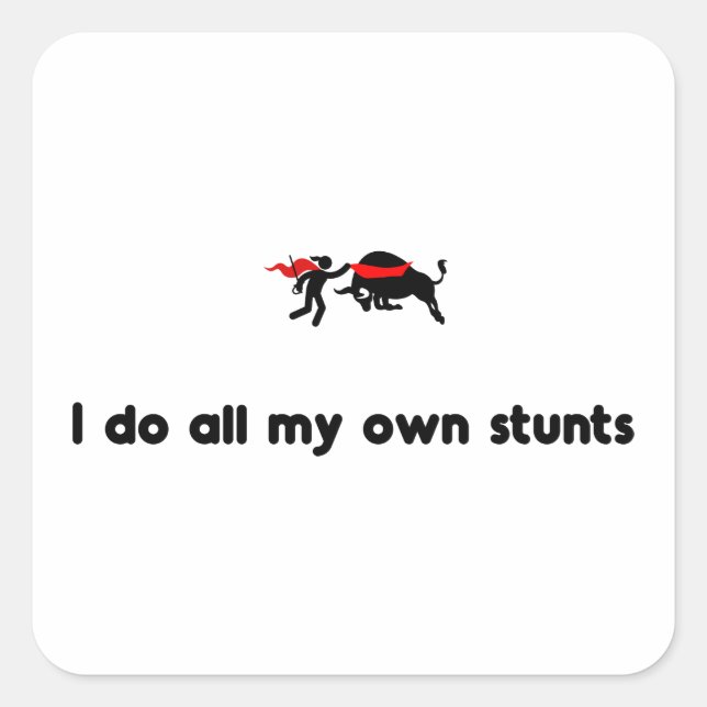Bullfighting Hero Square Sticker (Front)