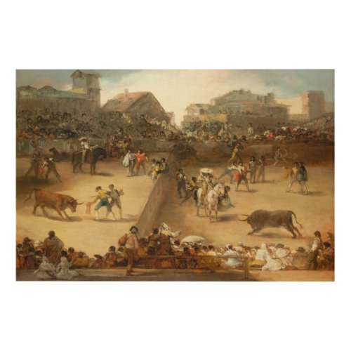 Bullfighting In A Divided Ring  Wood Wall Art