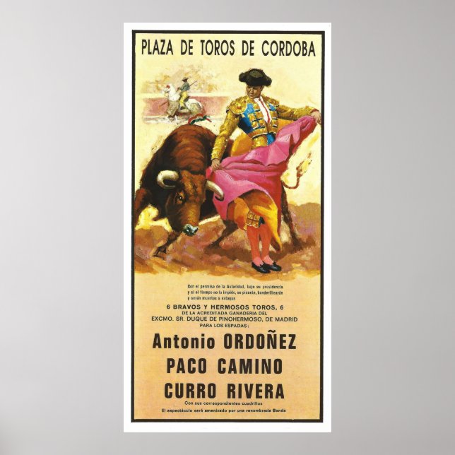 Bullfighting, Plaza del Toros, Cordoba, Spain Poster (Front)