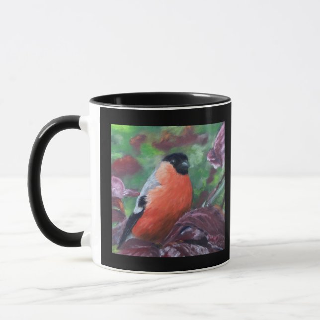 Bullfinch “Beauty Among the Trees” Dudzik Art Mug (Left)