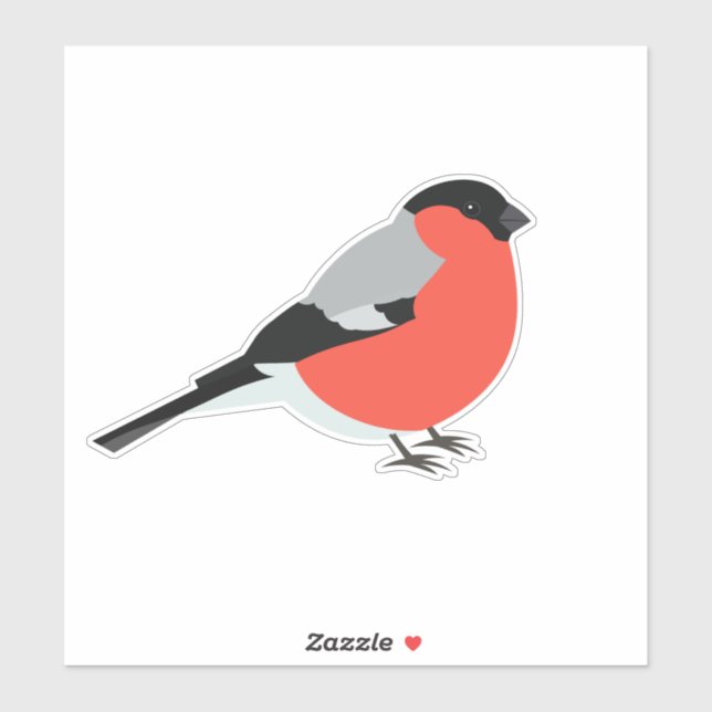 Bullfinch bird sticker (Sheet)