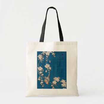 Bullfinch On A Weeping Cherry Branch By Hokusai Tote Bag by GalleryGreats at Zazzle