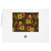 Bullfinch on autumn florals (Back Horizontal)