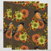 Bullfinch on autumn florals (Front/Back)