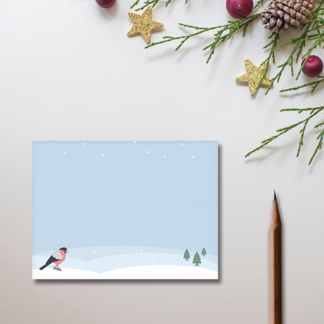 Bullfinch & Snowy Landscape Notes (Bullfinch & Snowy Landscape Notes)