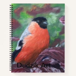 Bullfinch Wild Bird Cosmetic Bag Pouch Notebook