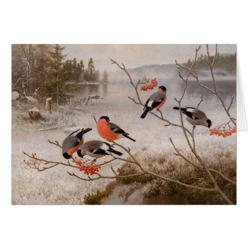 Bullfinches in winter landscape CC0967 Von Wright