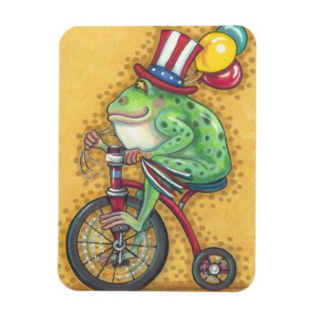 Bullfrog 4th Of July, Americana Frog Magnet