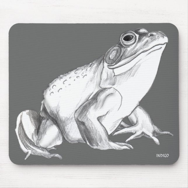 Bullfrog Art Mousepad Frog Art Gifts Decor (Front)