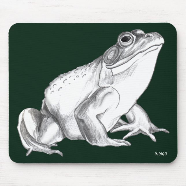 Bullfrog Art Mousepad Frog Art Gifts Decor (Front)