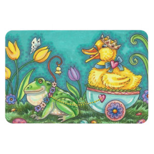 BULLFROG & DUCK PRINCE EASTER SPRING MAGNET LGE