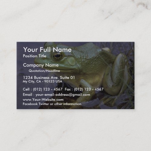 Bullfrog, Lake St. Peter, Ontario, Canada Business Cards