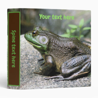 Bullfrog Sitting On Rock Nature Personalized 3 Ring Binder