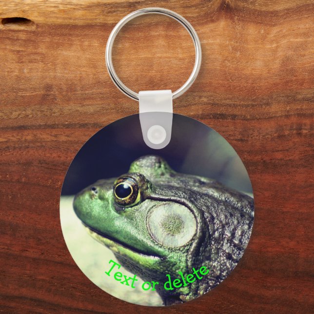 Bullfrog Thoughts Nature Personalized Keychain (Front)