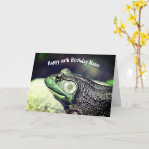Bullfrog Thoughts Personalized Birthday Card