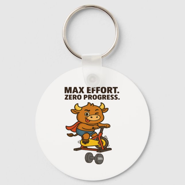 Bullio Fitness Keychain – Double-Sided Humor (Front)