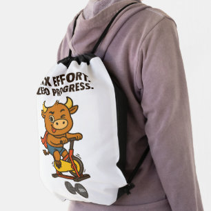 Bullio Funny Gym Drawstring Bag – Max Effort