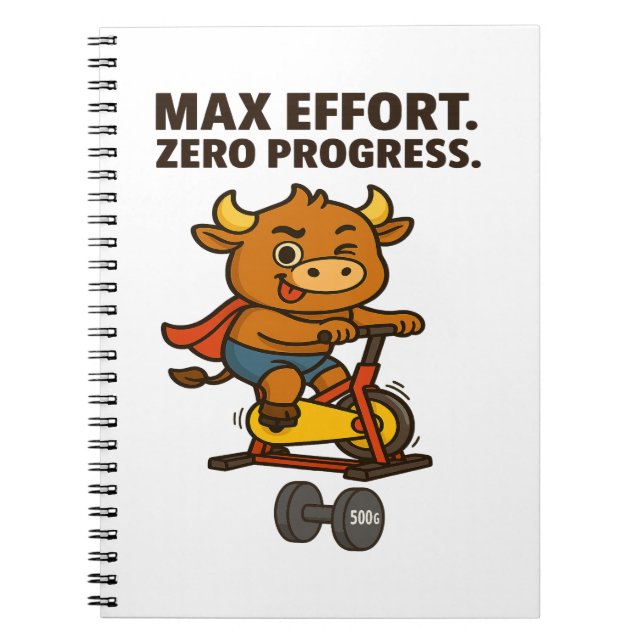 Bullio on Toy Bike – Funny Workout Notebook (Front)