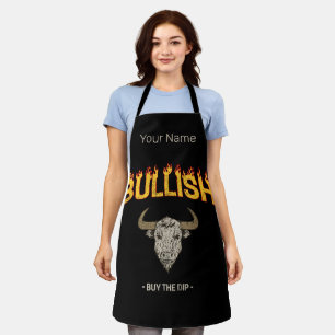 Bullish Day Trader Buy The Dip Vintage Investor Apron