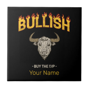 Bullish Day Trader Buy The Dip Vintage Investor Ceramic Tile