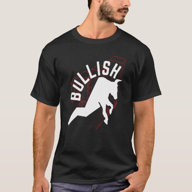 BULLISH  Purse Stock Bull Dividende Cash T-Shirt (Front)