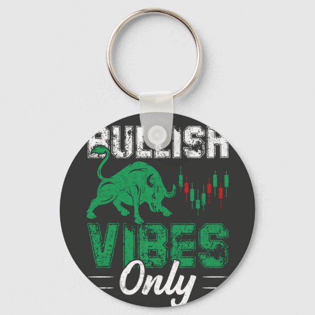 Bullish Vibes Only T-Shirt Keychain (Front)