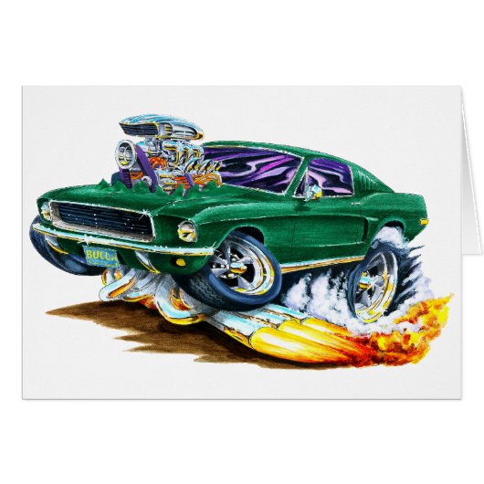 Bullitt Mustang with Big Engine Cards (Front Horizontal)