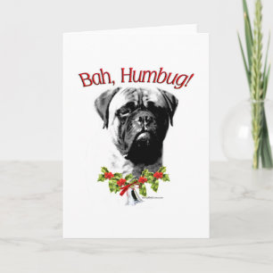 Bullmastiff Bah Humbug Holiday Card
