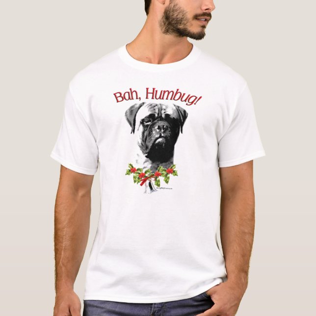 Bullmastiff Bah Humbug T-Shirt (Front)