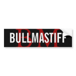 Bullmastiff Breed Monogram Design Bumper Sticker