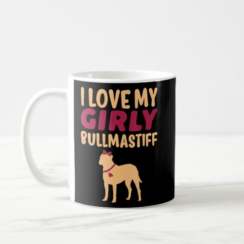 Bullmastiff Canine Funny Girl Dog Pup Gender Revea Coffee Mug