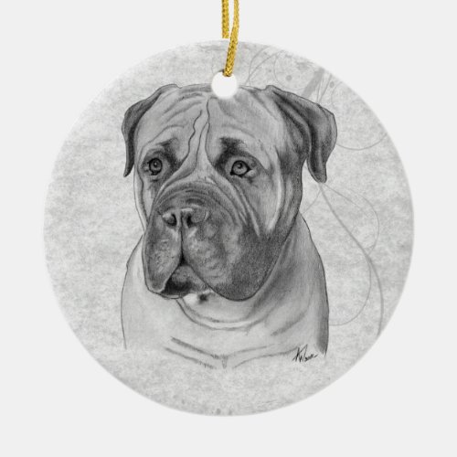 Bullmastiff Ceramic Ornament