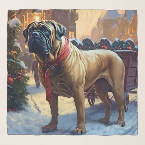 Bullmastiff Christmas Festive Season  Scarf