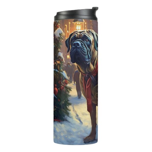 Bullmastiff Christmas Festive Season  Thermal Tumbler