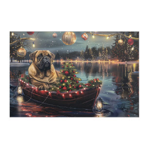 Bullmastiff Christmas Festive Voyage Acrylic Print