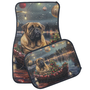 Bullmastiff Christmas Festive Voyage Car Floor Mat