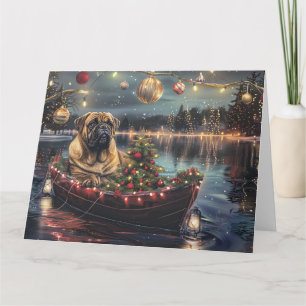 Bullmastiff Christmas Festive Voyage Card