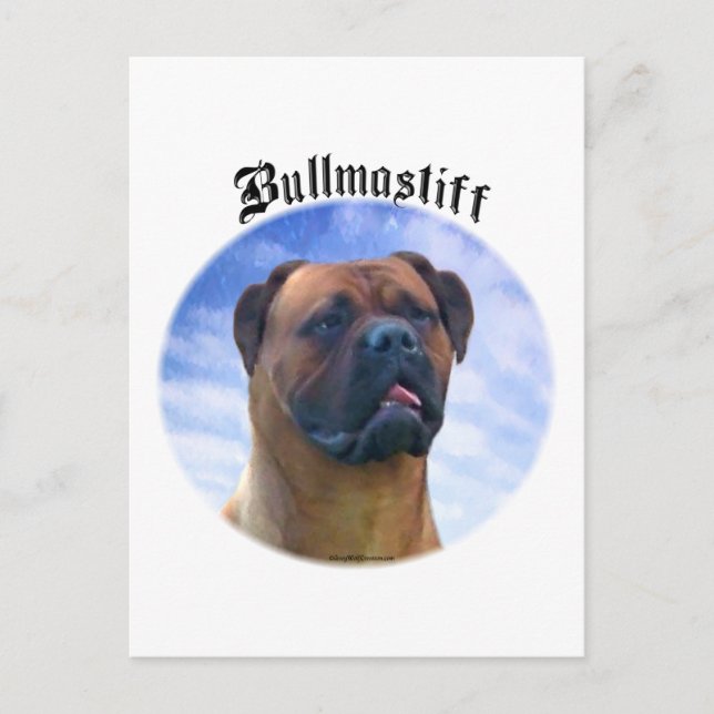 Bullmastiff Clouds Postcard (Front)