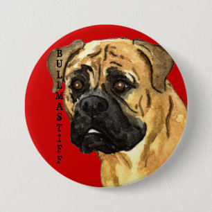 Bullmastiff Color Block Button