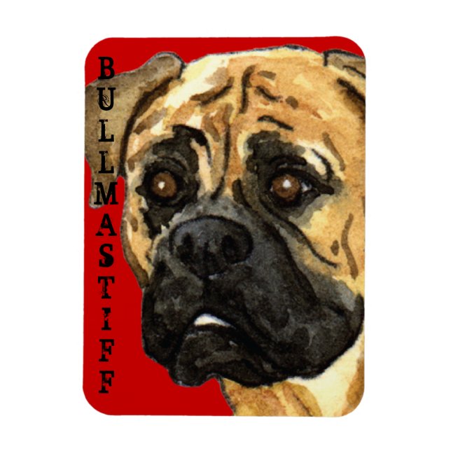 Bullmastiff Color Block Magnet (Vertical)