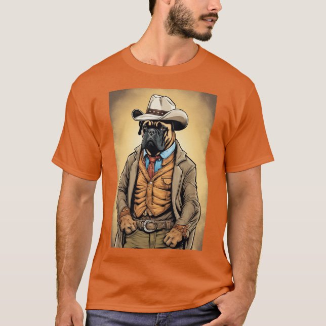 Bullmastiff cowboy T-Shirt (Front)