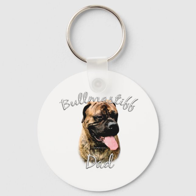 Bullmastiff Dad 2 Keychain (Front)